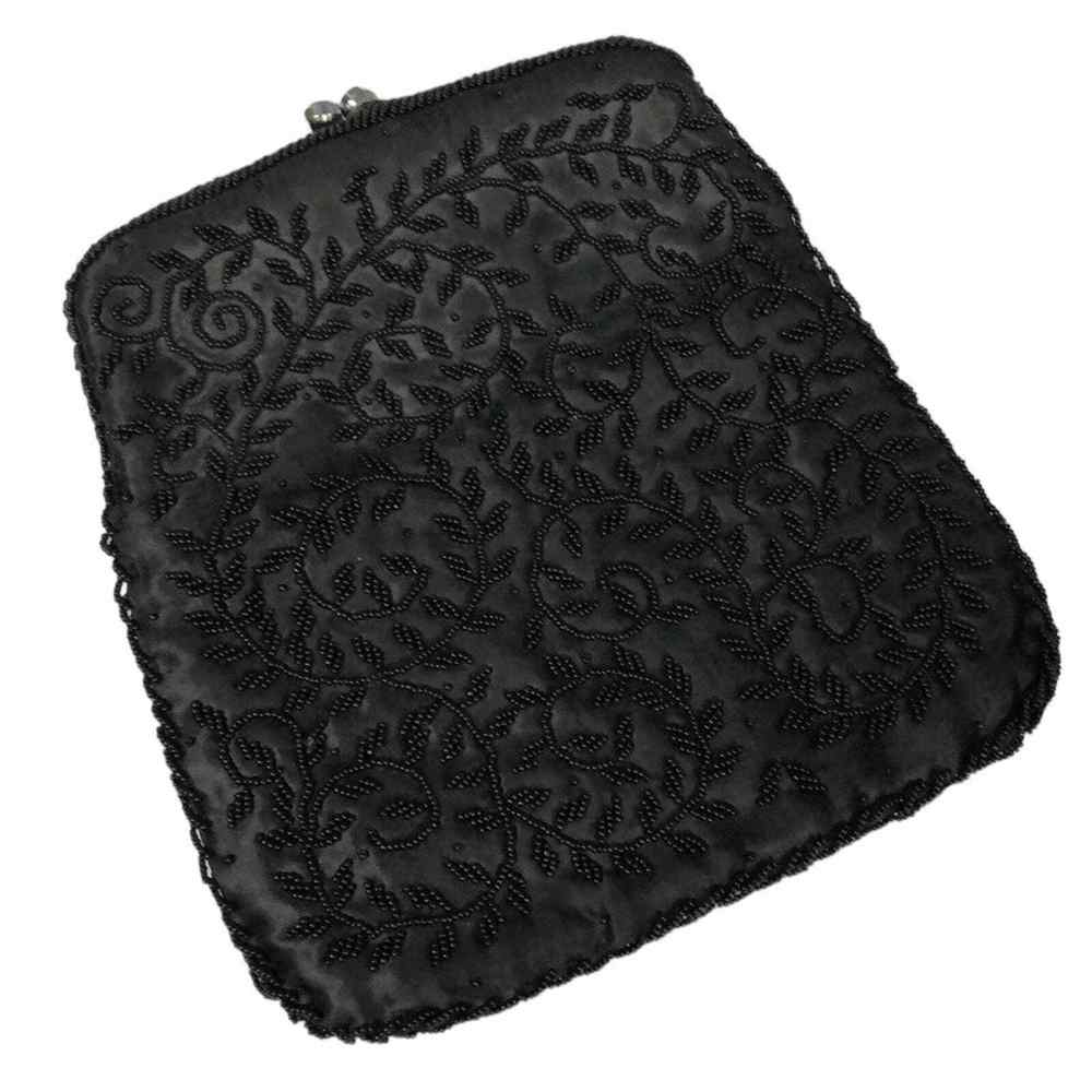 Hand beaded made in Hong Kong evening clutch bag 9" x 8"